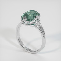 4.50 Ct. Bluish Green Sapphire Ring, Platinum 950 2