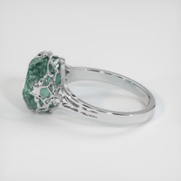 4.50 Ct. Bluish Green Sapphire Ring, Platinum 950 4