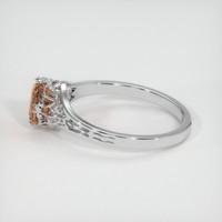 1.64 Ct. Orangish Brown Sapphire Ring, Platinum 950 4