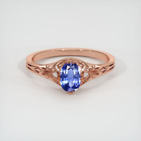 0.67 Ct. Sapphire Ring, 14K Rose Gold 1