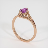 0.85 Ct. Pink Sapphire Ring, 14K Rose Gold 2