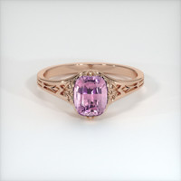 1.73 Ct. Pink Sapphire Ring, 14K Rose Gold 1