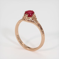 0.94 Ct. Ruby Ring, 14K Rose Gold 2