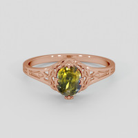 1.71 Ct. Bi Color Sapphire Ring, 14K Rose Gold 1
