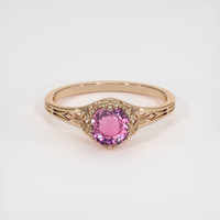 1.18 Ct. Pink Sapphire Ring, 14K Rose Gold 1
