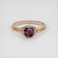 0.79 Ct. Pinkish Purple Sapphire Ring, 14K Rose Gold 1