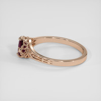 0.79 Ct. Pinkish Purple Sapphire Ring, 14K Rose Gold 4
