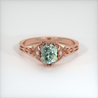 0.98 Ct. Sapphire Ring, 14K Rose Gold 1