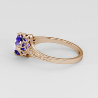 1.80 Ct. Bi Color Tanzanite Ring, 18K Rose Gold 4