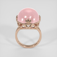 20.31 Ct. Pink Rose Quartz Ring, 18K Rose Gold 3
