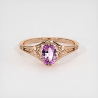 0.85 Ct. Pink Sapphire Ring, 18K Rose Gold 1