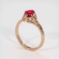 1.21 Ct. Ruby Ring, 18K Rose Gold 2
