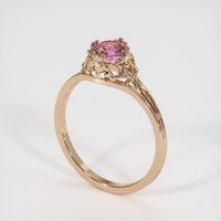 1.18 Ct. Pink Sapphire Ring, 18K Rose Gold 2