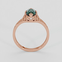 1.18 Ct. Bluish Green Sapphire Ring, 18K Rose Gold 3