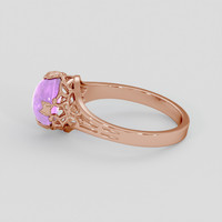 1.88 Ct. Purple Sapphire Ring, 18K Rose Gold 4