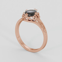 1.85 Ct. Black Sapphire Ring, 18K Rose Gold 2