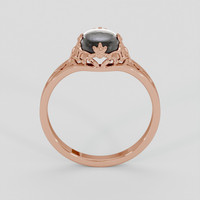 1.85 Ct. Black Sapphire Ring, 18K Rose Gold 3