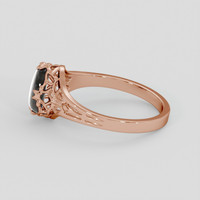 1.85 Ct. Black Sapphire Ring, 18K Rose Gold 4