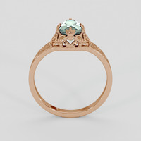 1.20 Ct. Green Sapphire Ring, 18K Rose Gold 3