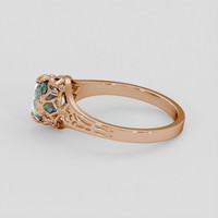 1.20 Ct. Green Sapphire Ring, 18K Rose Gold 4