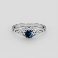 0.80 Ct. Blue Spinel Ring, Silver 1