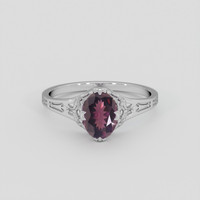 1.28 Ct. Purplish Pink Spinel Ring, Silver 1