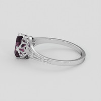 1.28 Ct. Purplish Pink Spinel Ring, Silver 4