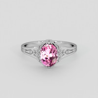 1.14 Ct. Pink Spinel Ring, Silver 1