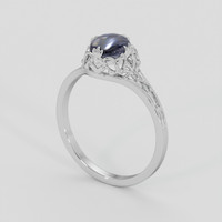 1.28 Ct. Grey Sapphire Ring, Silver 2