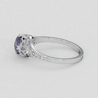 1.28 Ct. Grey Sapphire Ring, Silver 4