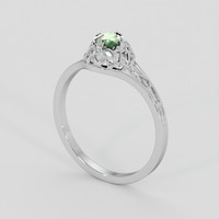 0.43 Ct. Bluish Green Sapphire Ring, Silver 2