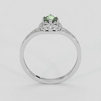 0.43 Ct. Bluish Green Sapphire Ring, Silver 3