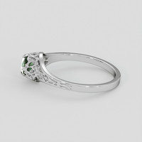 0.43 Ct. Bluish Green Sapphire Ring, Silver 4