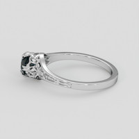 1.23 Ct. Bluish Green Sapphire Ring, Silver 4