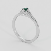 0.39 Ct. Bluish Green Sapphire Ring, Silver 2