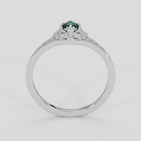 0.39 Ct. Bluish Green Sapphire Ring, Silver 3
