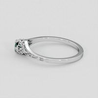 0.39 Ct. Bluish Green Sapphire Ring, Silver 4