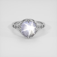 4.60 Ct. Purplish Blue Sapphire Ring, Silver 1