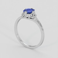 0.68 Ct. Blue Sapphire Ring, Silver 2