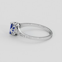 0.68 Ct. Blue Sapphire Ring, Silver 4