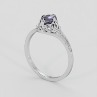 1.15 Ct. Bluish Grey Sapphire Ring, Silver 2
