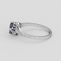 1.15 Ct. Bluish Grey Sapphire Ring, Silver 4