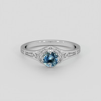 0.55 Ct. Greyish Blue Sapphire Ring, Silver 1