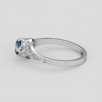 0.55 Ct. Greyish Blue Sapphire Ring, Silver 4
