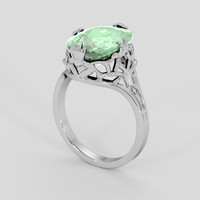 4.58 Ct. Green Tourmaline Ring, 10K White Gold 2