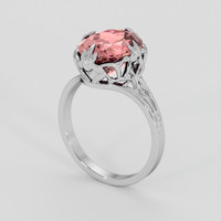 3.44 Ct. Pink Tourmaline Ring, 10K White Gold 2