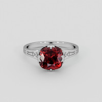 3.10 Ct. Brownish Red Malaya Garnet Ring, 10K White Gold 1