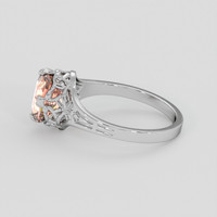 1.66 Ct. Padparadscha Sapphire Ring, 10K White Gold 4