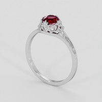 1.07 Ct. Purplish Red Ruby Ring, 10K White Gold 2