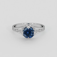 1.30 Ct. Blue Sapphire Ring, 10K White Gold 1